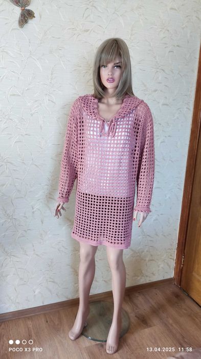 Туника-сетка с капюшоном. Єксклюзив. Новое.