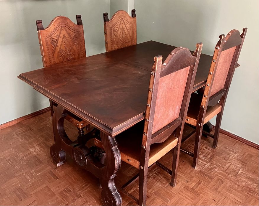 Mesa de Jantar e cadeiras (7) anos 70