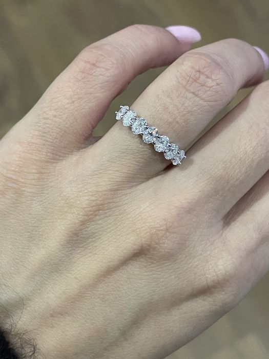 Кольцо , полудорожка с муассанитами 1.80ct серебро 925