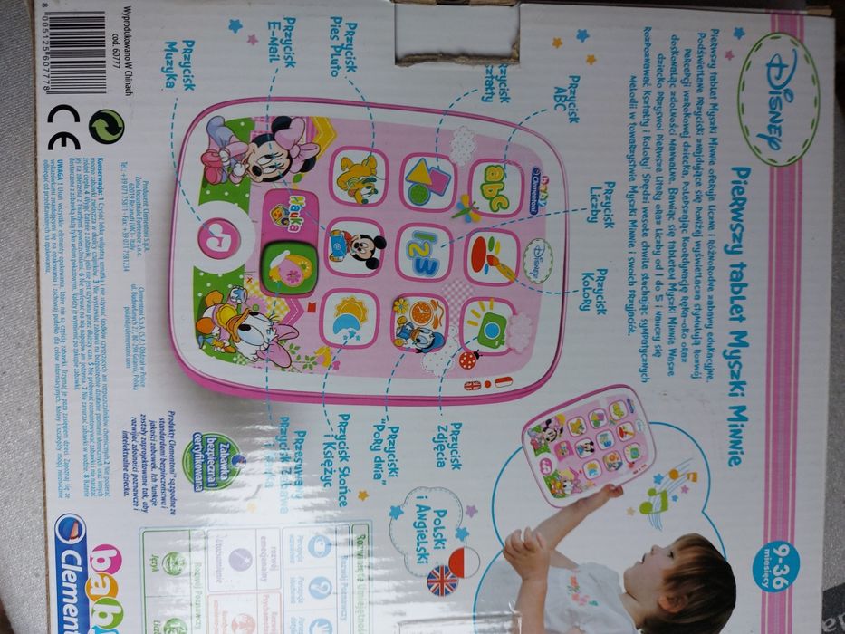 Tablet Minnie i Mickey Clementoni 9-36 miesiecy pol-ang