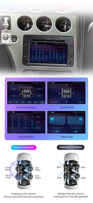 Rádio Android Alfa Romeo 159 Spider Brera 2/32GB Carplay GPS wifi BT