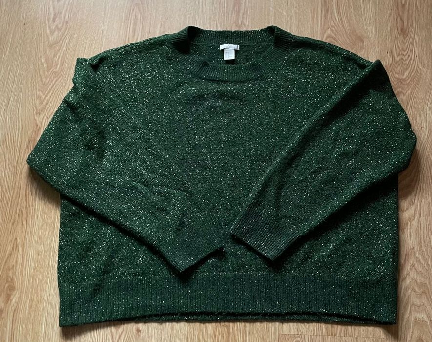 Błyszczący sweter XL