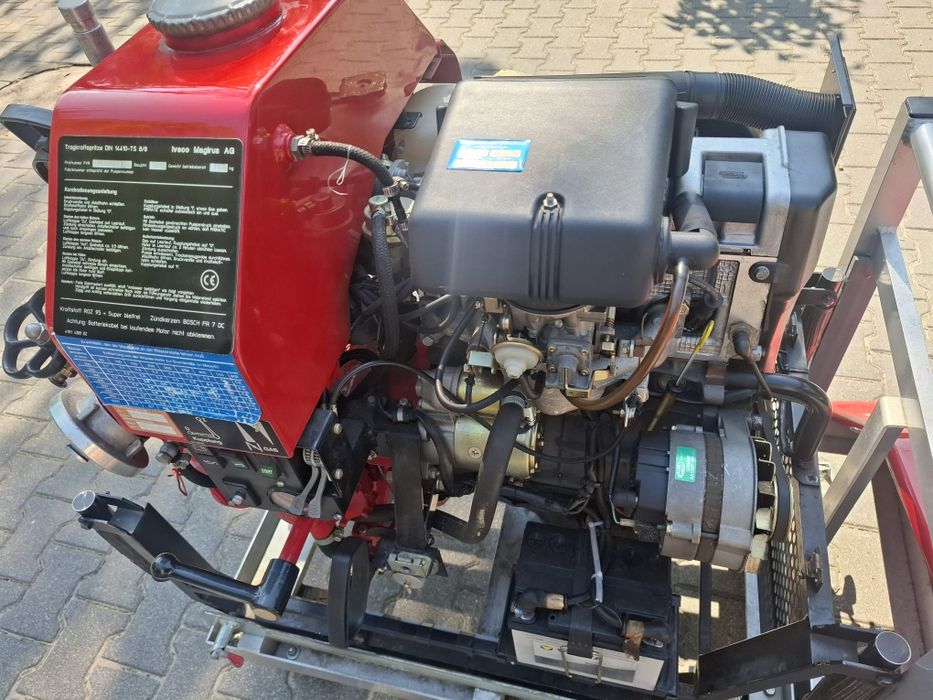 Motopompa Iveco Magirus Fire 1800 Litrów 15 bar Nawadnianie Deszczownia Pompa Strażacka