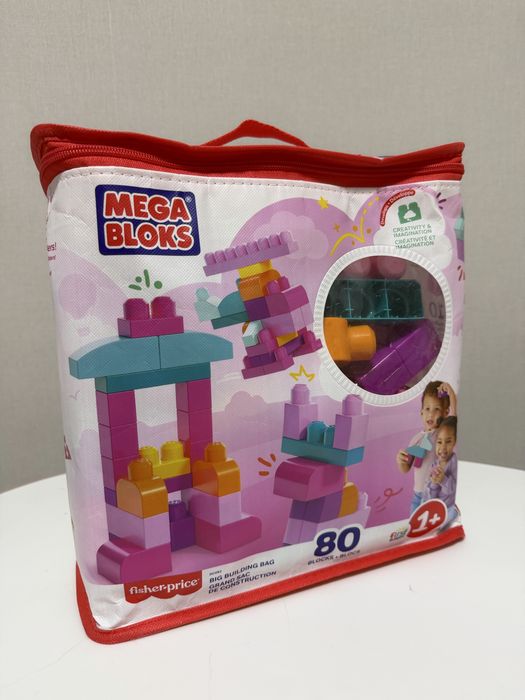 Конструктор Рожевий Mega Bloks, 80 деталей