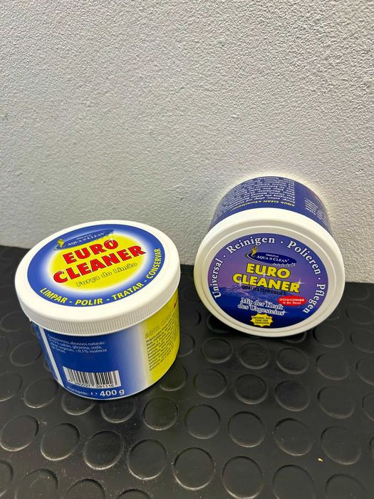 EURO CLEANER Pedra Branca 400g | Limpa, Pole e Protege | Inclui Esponja