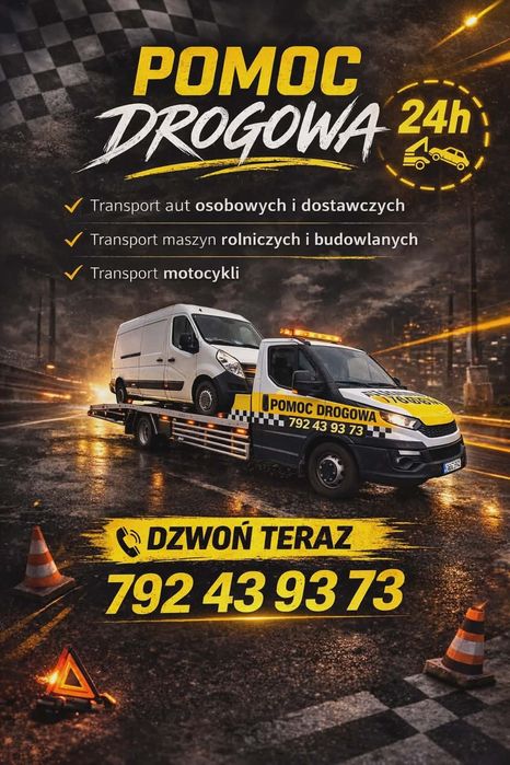 Pomoc Drogowa Autoholowanie  Laweta Autolaweta Holowanie Chełmno BUS