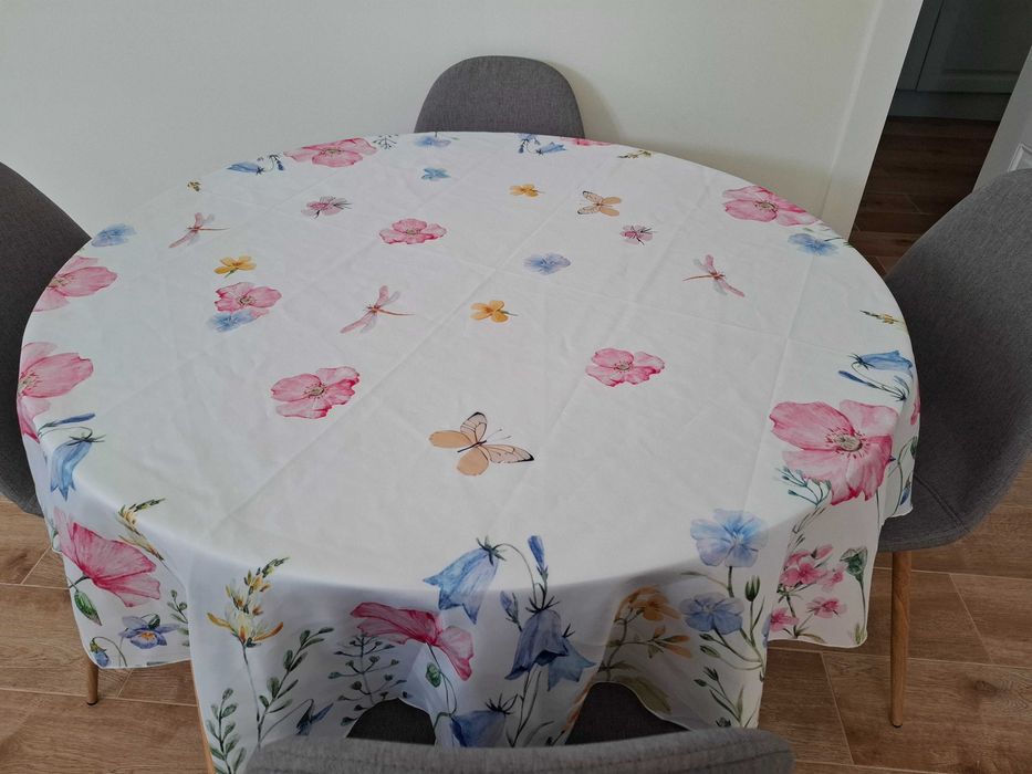Toalha plástica de mesa redonda (BARATA)