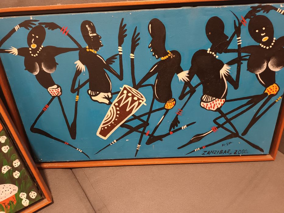 3 quadros originais de Zanzibar