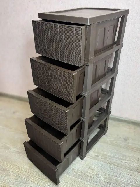 Комод ротанг пластиковый тумба Пластиковий комод ящик 4 яруси