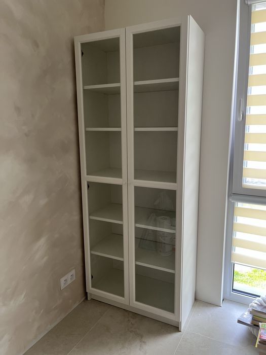 Regal ikea witrynka biała billy oxberg