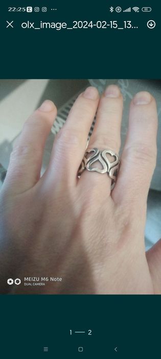 Серебро серебряное кольцо колечко 7.7 грамма