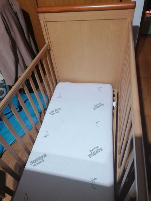 Cama criança TRAMA, colchão de Fibra de Oleovera, hipoalergenico.