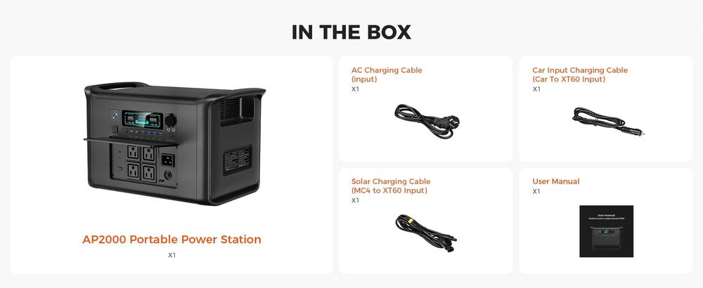 Зарядна станція (power station) Ctolity AP2000 2400W 2048Wh LiFePo4