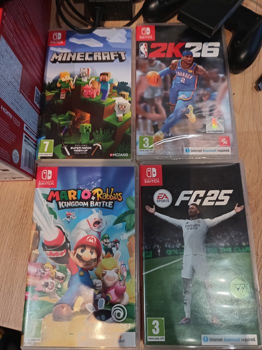 Prawie Nowa konsola Nintendo Switch OLED! Plus karta 128gb i gry