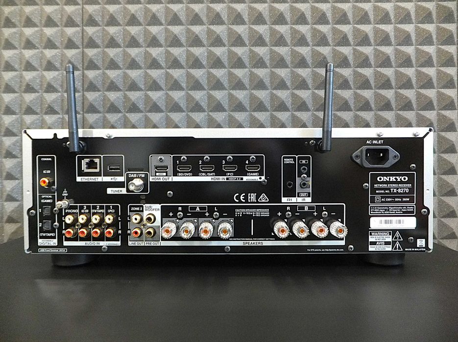 Nowoczesny amplituner stereo ONKYO TX-8270 / Wi-Fi / bluetooth / HDMI / DAB+