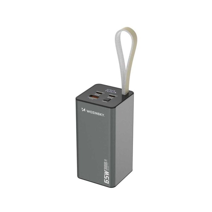 Powerbank 30000 mAh do laptopa Wozinsky 65W 3 wyjścia Power Delivery