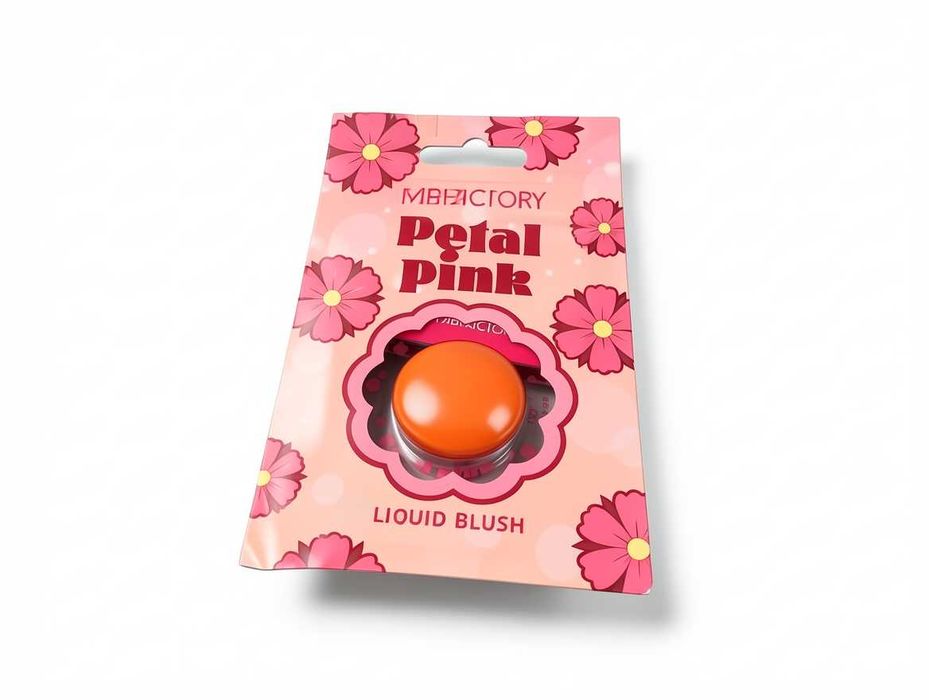 C206 Fabfactory Petal Pink Liquid Blush Płynny Róż Do Policzków Makijaż Cera Blask Świeżość Kosmetyk Do Twarzy Wysoka Pigmentacja Delikatny Różowy