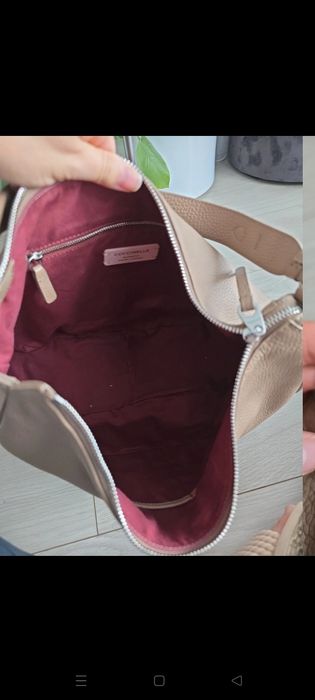 Torebka boho Coccinelle Taupe brązowo beżowa