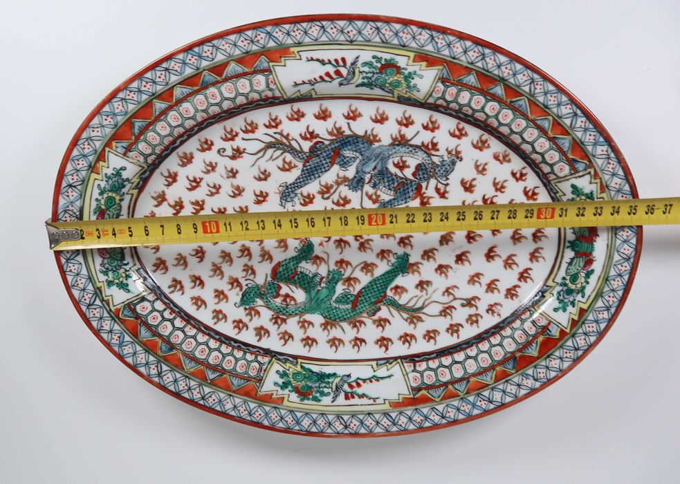Travessa porcelana da China - Dragões
