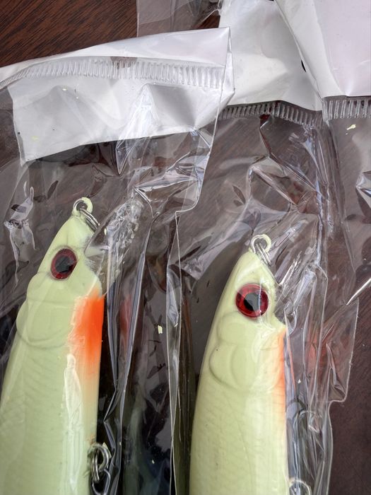 Minnows Amarelo/Verde 3D – Novos e Selados