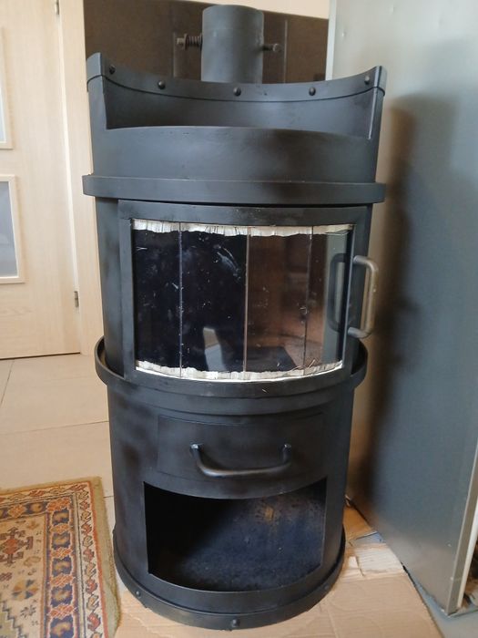 Salamandra a lenha como nova pouco uso possível entrega