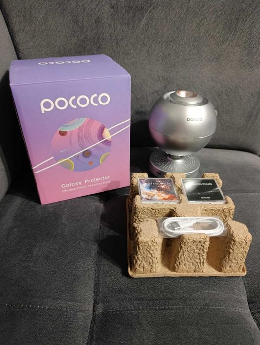 Projektor rzutnik galaktyk gwiazd 2 dyski w zestawie szary