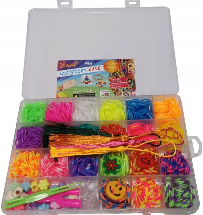 Zestaw gumek bransoletki zestaw kreatywny
