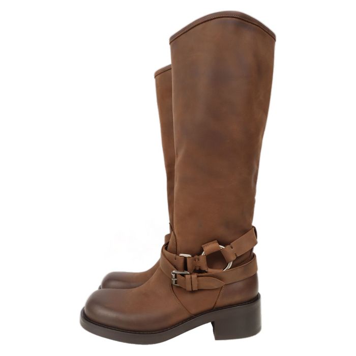 Buty damskie Max & Co, rozmiar 38, brązowe, skórzane, damskie, botki SCH4426
