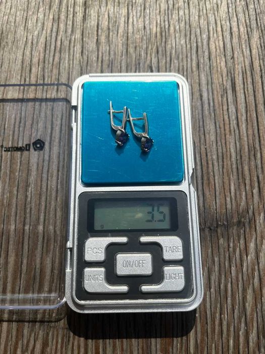 срібні сережки 925 зі вставками золота 375