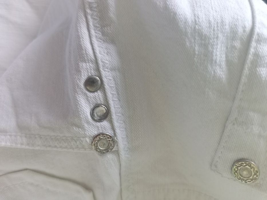 Spodnie damskie rybaczki jeansowe 42