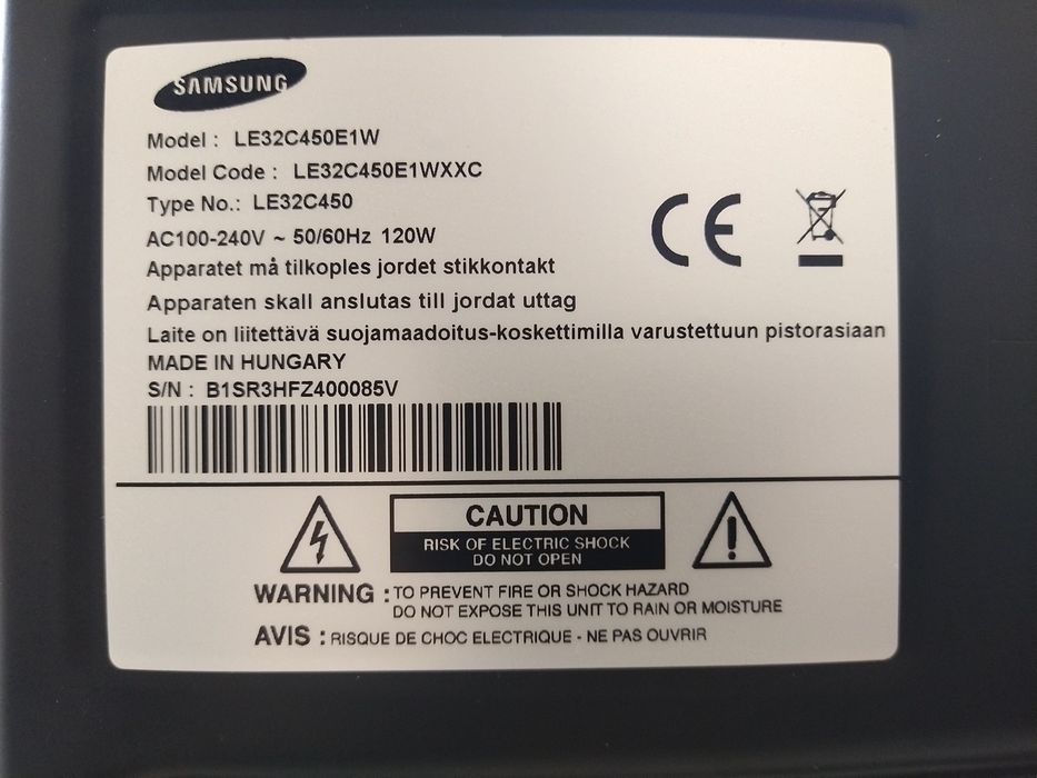 Televisão TV Samsung 32 in PEÇAS casa quarto apartamento vivenda.