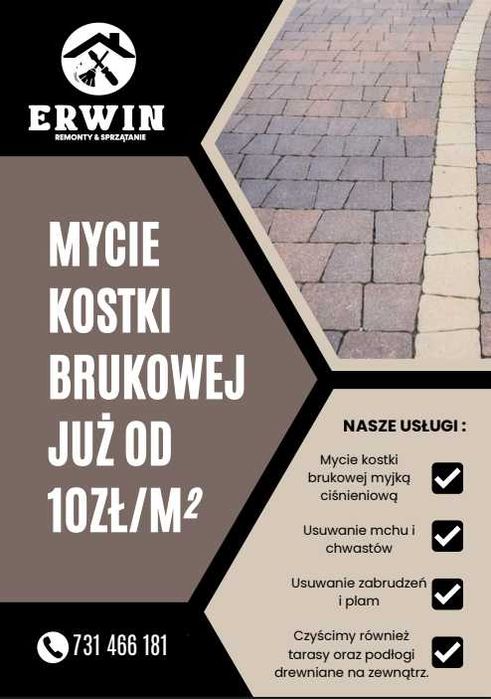Mycie kostki brukowej – PROFESJONALNIE I TANIO