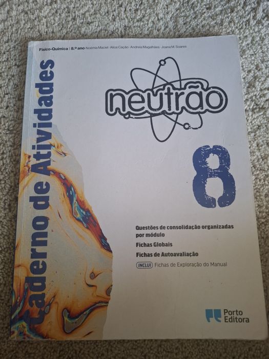Neutrão caderno e fichas 8° ano