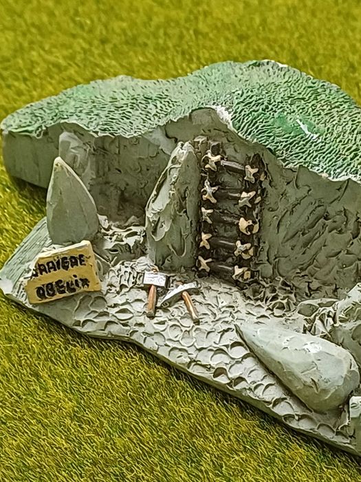 Diorama ou maquete em miniatura da aldeia do Asterix