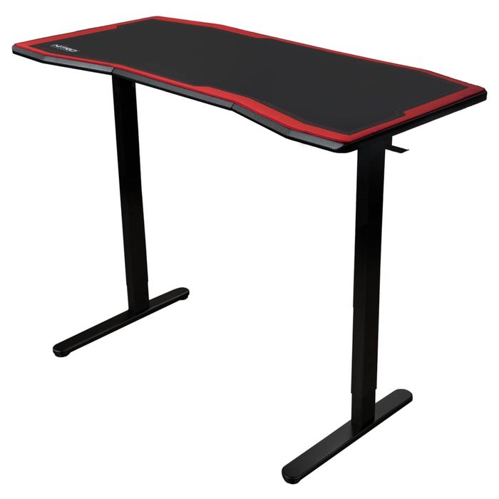 Mesa de Gaming   Nitro Concepts D16M Vermelho Carbono com tapete total da mesa