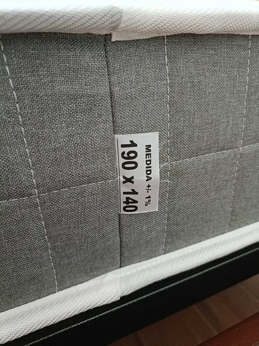 Cama madeira rústica + colchão + estrado