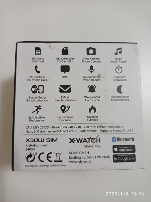Smartwatch X-Watch X30W SIM