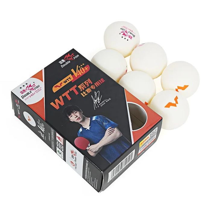 Теннисные мячи DHS WTT, Tokyo 2020, Double fish PAR40+(тенісні м'ячики