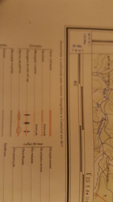 Mapa ou carta antiga corografica de Portugal - Portalegre