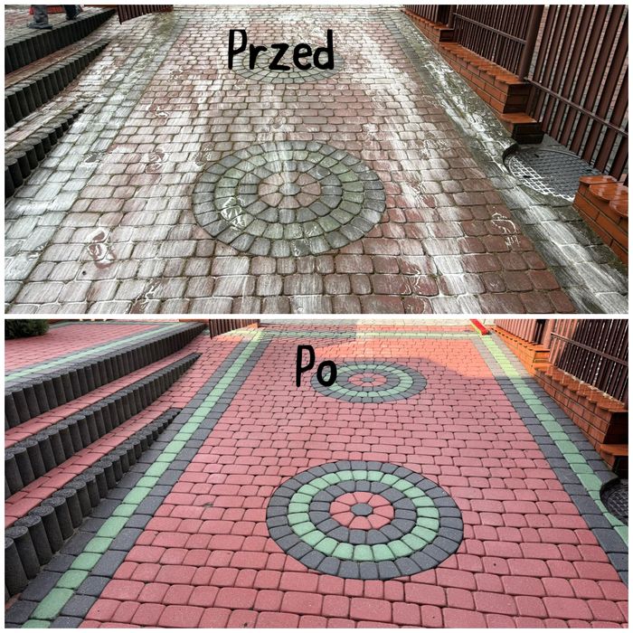 Mycje i malowanie dachów i elewacji oraz czyszczenie kostki brukowej