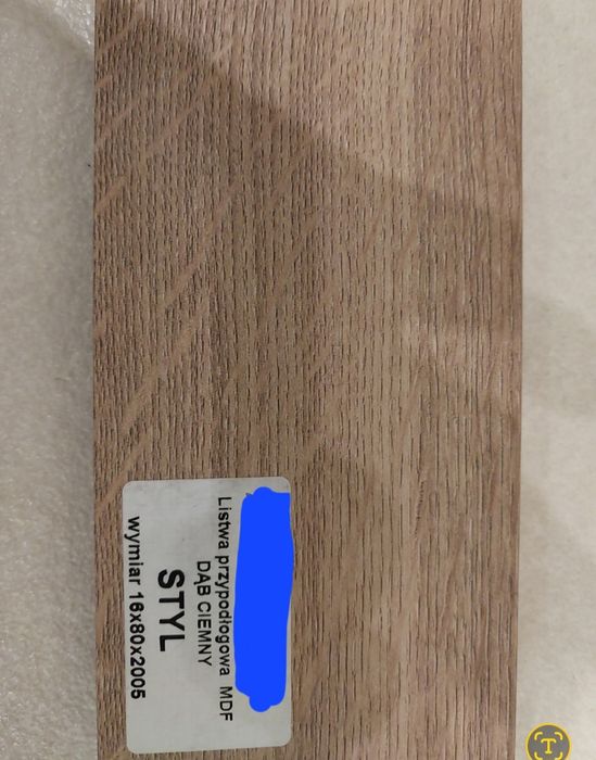 Listwa, cokół MDF kolor dąb 4,10 mb