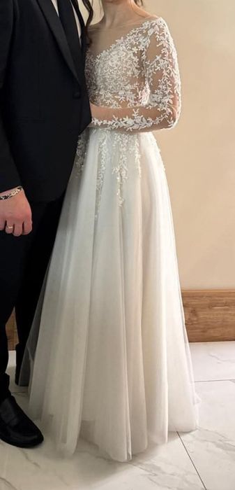 Весільне плаття кремове сукня