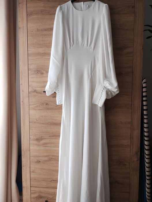 Suknia ślubna ASOS m maxi biała
