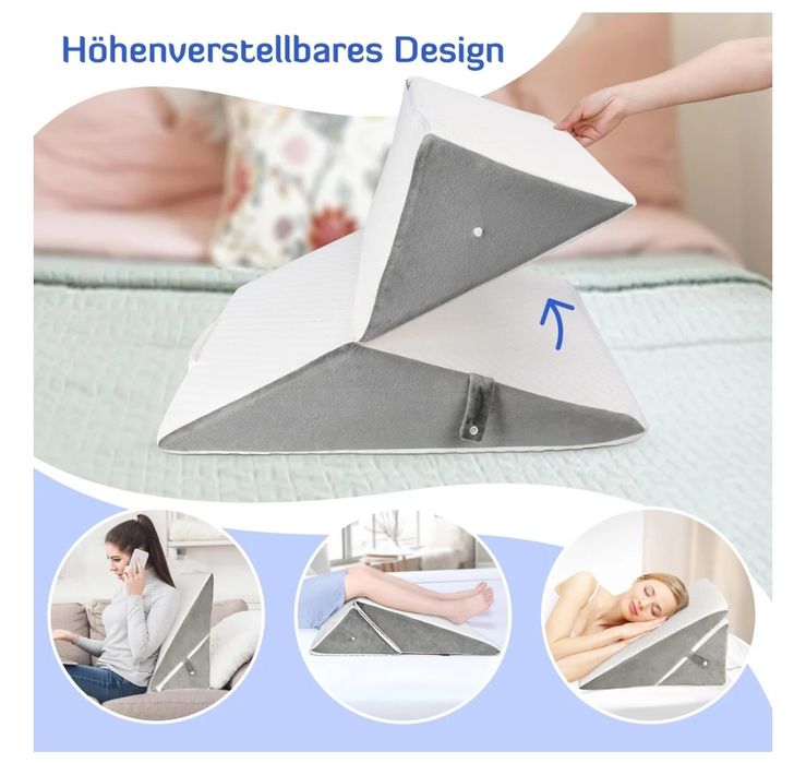 INFANZIA Regulowana poduszka klinowa, poduszka do czytania z pianki me