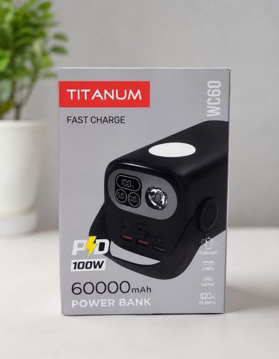 Павербанк 60000mAh(100w) Для зарядки ноутбуків та телефонів .Новинка