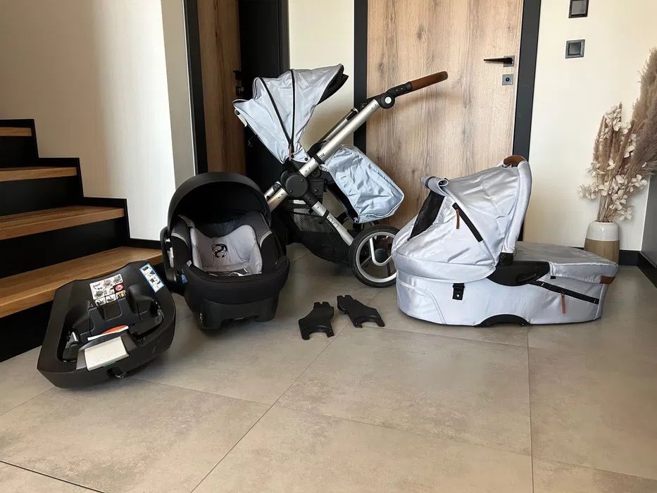 Mutsy Evo Urban Nomad kolor ice flow 2w1+fotelik Cybex Aton 4