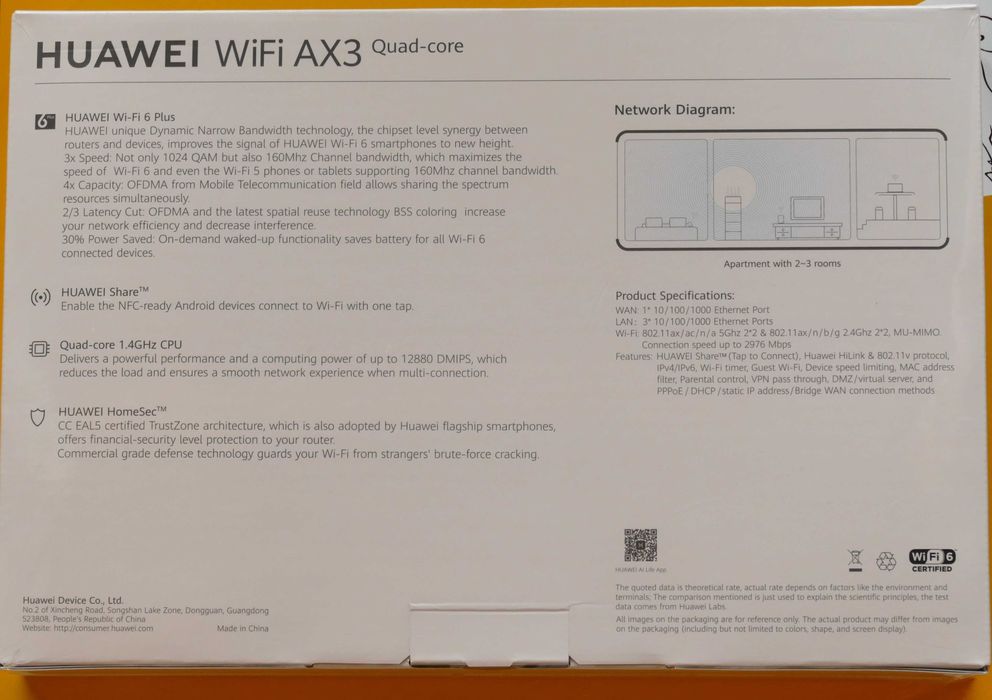 Router Huawei WIFI 4X3 Quad-core64729665364738121