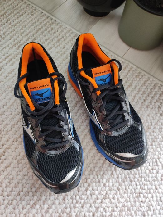 Mizuno wave laser 2 czarne pomarańczowe buty sportowe do biegania
