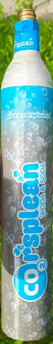 Pusta butla soda stream niebieska
