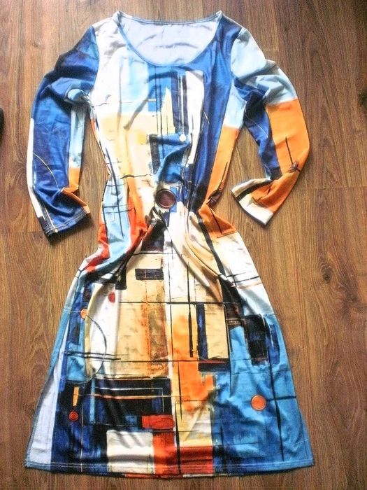 Sukienka długa  w pięknych kolorach  rozm.XL